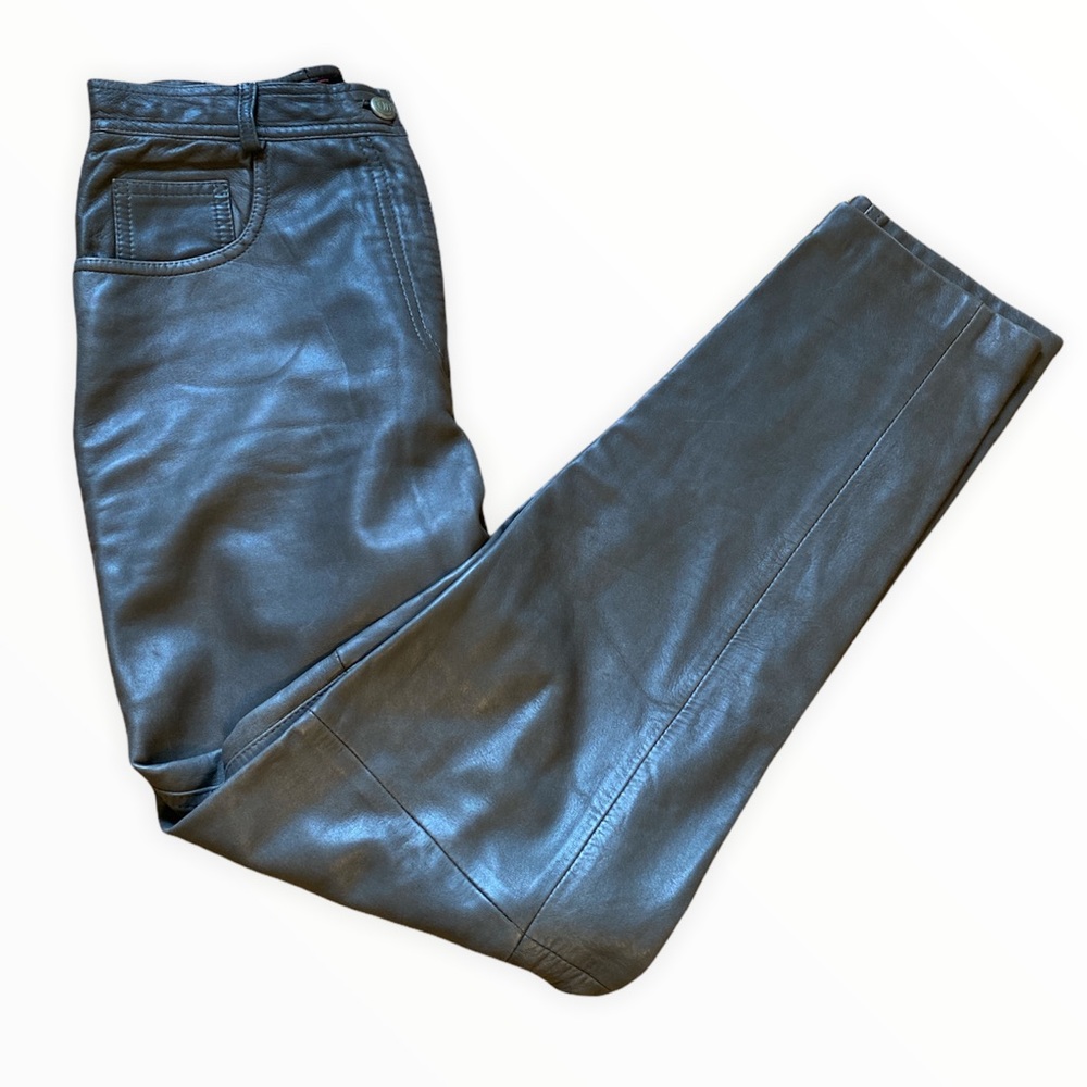 Vintage Genny Way Gray Leather Pants